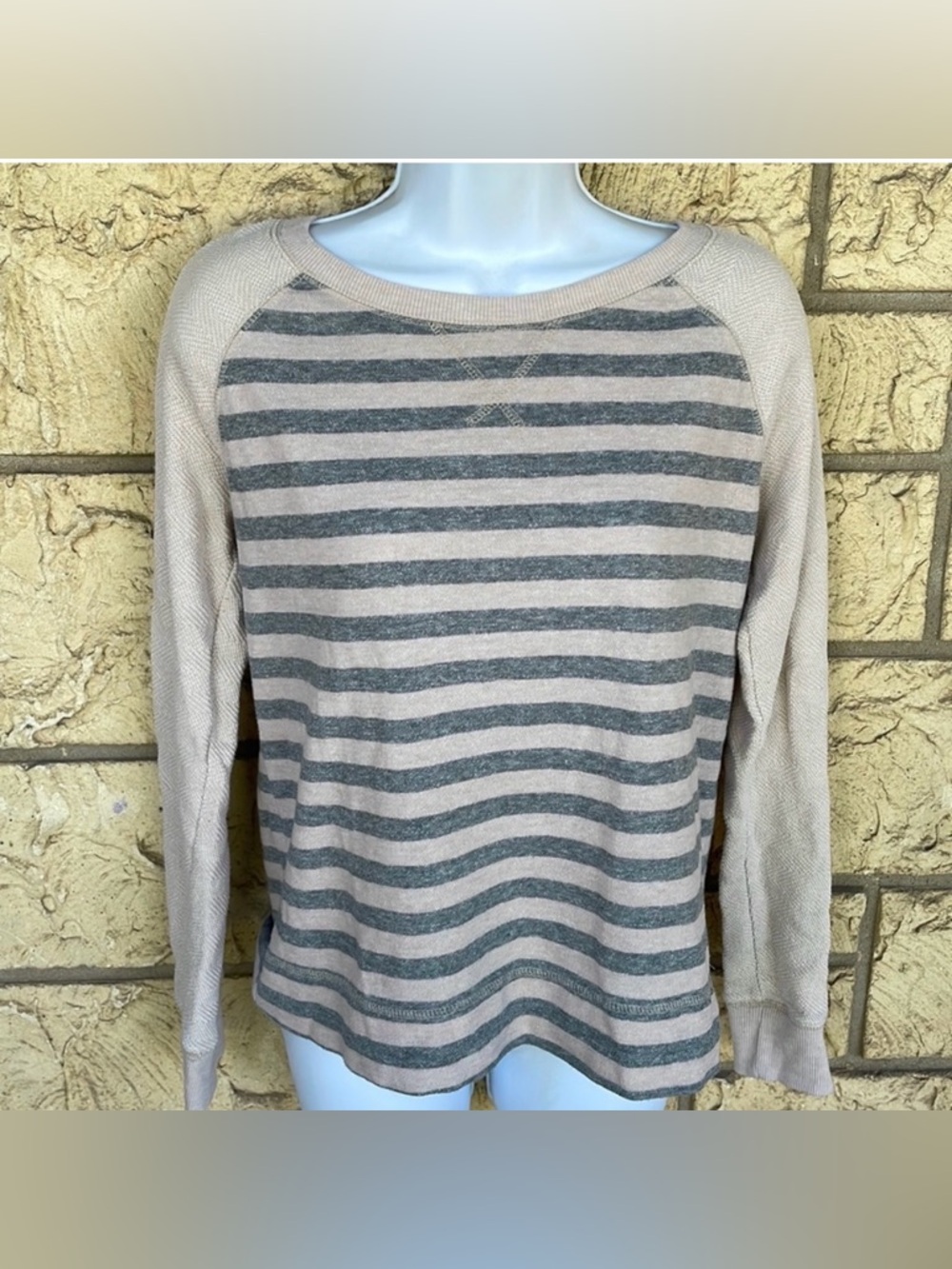 Merona Size Med striped, soft, comfy, long sleeve